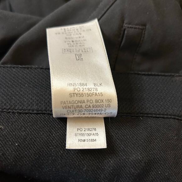 Patagonia Midrise Pants Size 2 Sidesend Stretch Black Zip Pockets Cargo 29x31 - Picture 4 of 6